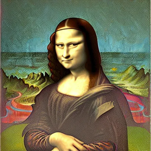 Image similar to mona lisa smoking a cigarette, cubism