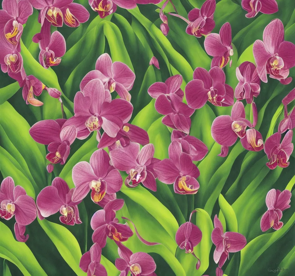 Prompt: orchid splendid, by georgia o keeffe