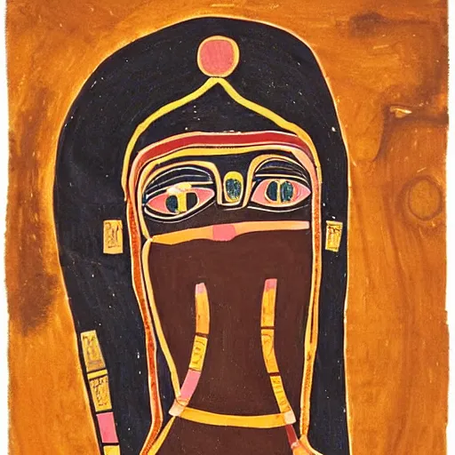 Prompt: Sirius A and Sirius B, Painting by the Dogon people of Mali, Ammah, Amma, Goddess
