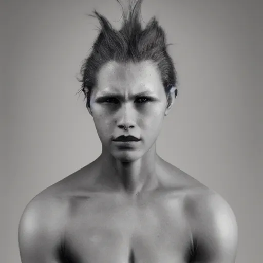 Prompt: portrait of pikachu - human hybrid, by annie leibovitz, studio lighting, award - winning