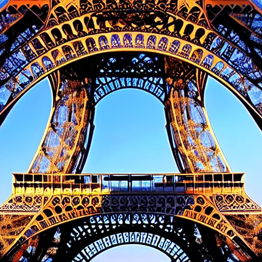 Image similar to the eiffel tower upside down