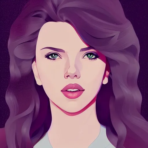 Image similar to scarlett johansson. clean cel shaded vector art. shutterstock. behance hd by lois van baarle, artgerm, helen huang, by makoto shinkai and ilya kuvshinov, rossdraws, illustration, art by ilya kuvshinov