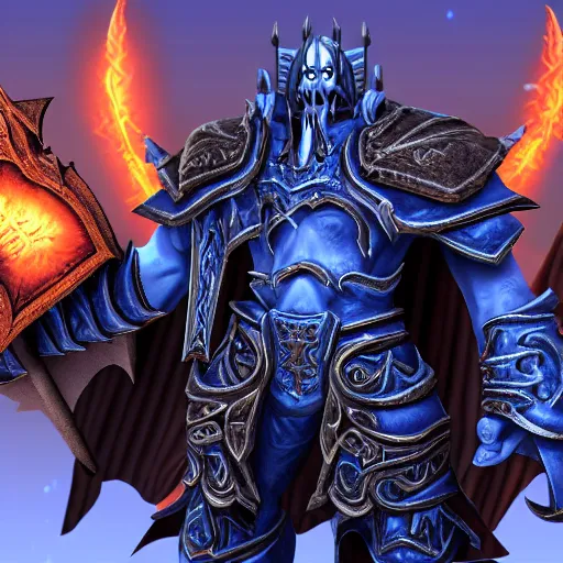 Image similar to arthas menethil has become the lich king world of Warcraft 3d