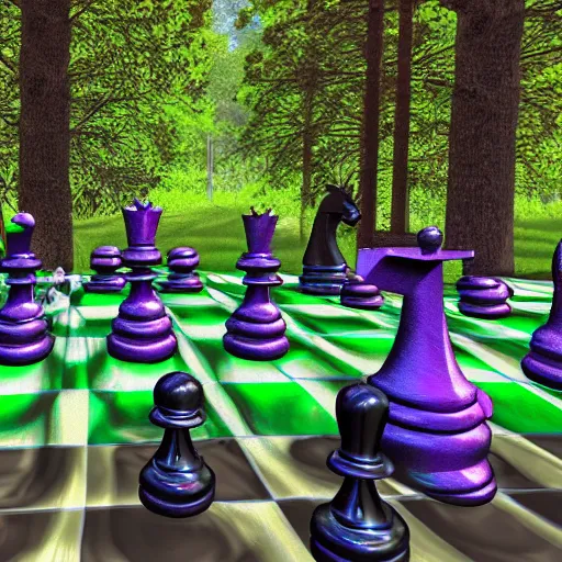 3D Chess Board - wallpaper