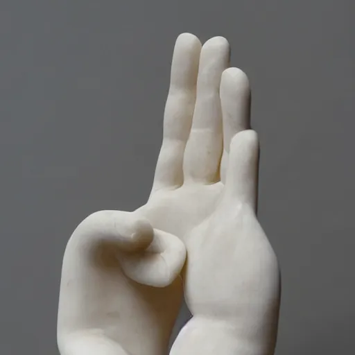 Image similar to marble sculpture of a hand