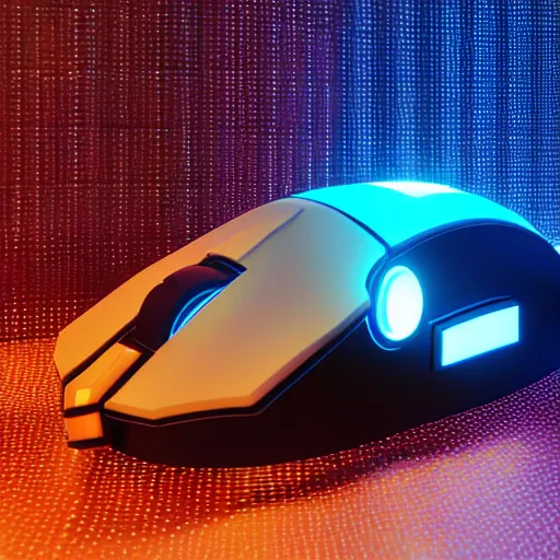 Prompt: cute cybernatic mouse, cybernatic, cyberpunk, bright led lights, 3 d render, high quality render, unreal engine 5, by dizzy viper, marischa becker, octane render, high quality, very detailed