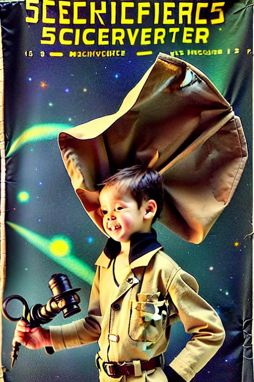 Prompt: ( ( ( ( ( 1 9 5 0 s pulp science fiction magazine cover art steampunk space inventer adventure boy explorer costume. muted colors. ) ) ) ) ) by jean - baptiste monge!!!!!!!!!!!!!!!!!!!!!!!!!!!!!!