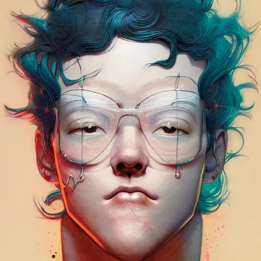 Image similar to prompt : doomer portrait soft light painted by james jean and katsuhiro otomo and erik jones, inspired by akira anime, smooth face feature, intricate oil painting, high detail illustration, sharp high detail, manga and anime 1 9 9 9