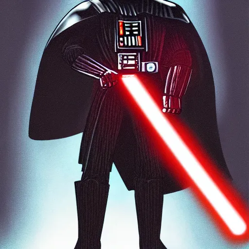 Prompt: darth vader in a strong mechanized power suit, comic book, high quality, high resolution