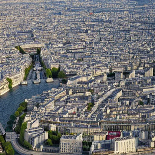 Image similar to aerial view of paris in lego.