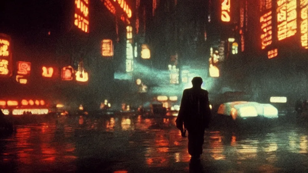 Prompt: a screenshot of blade runner