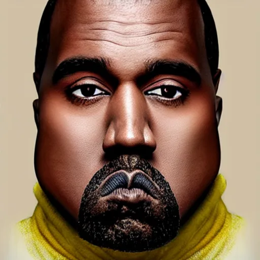 Image similar to Kanye West morphing into a banana, high detail, 4k