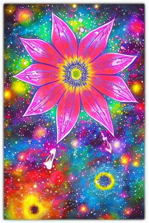 Prompt: cosmic flowers