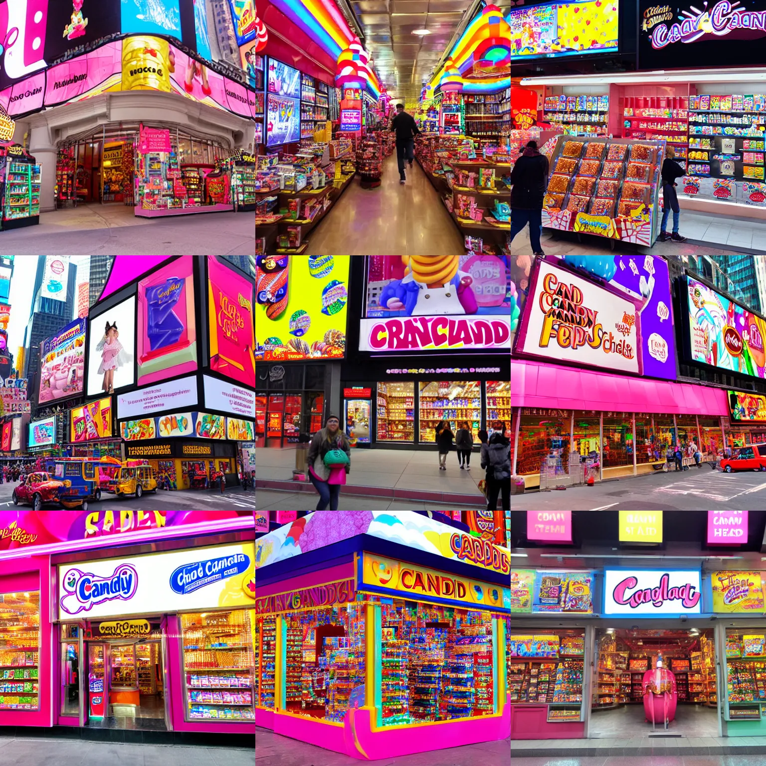 Big Candyland Shop Big Chocolate Shop Big Snacks Stable Diffusion 