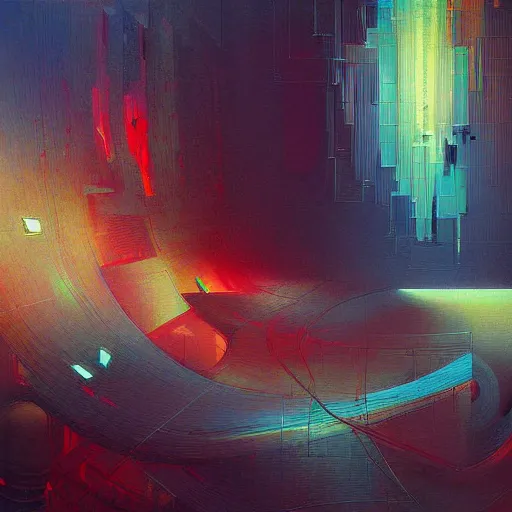 Image similar to a abstract painting of artificial intelligence, digital art, by John Coltrane and Marc Simonetti, Manic, inspired by Greg rutkowski