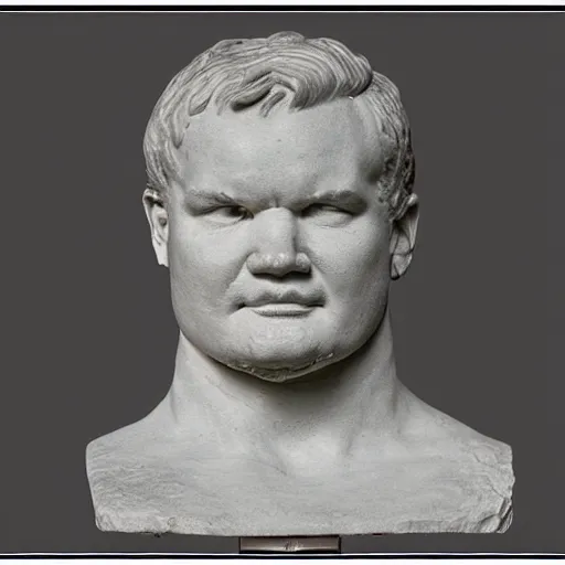 Image similar to andy richter, by auguste rodin, marble