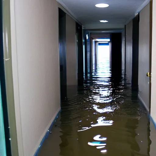 Image similar to flooded hallway,