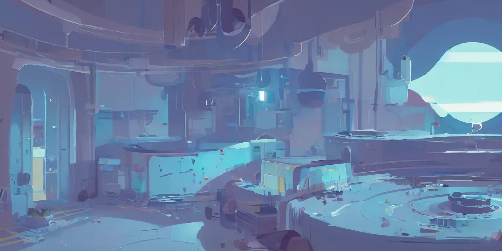 Image similar to factory that creates different universes, mini black hole with a turkish blue vortex, james gilleard, atey ghailan, makoto shinkai, goro fujita, studio ghibli, rim light, exquisite lighting, clear focus, very consistent, plain background, painting gentle