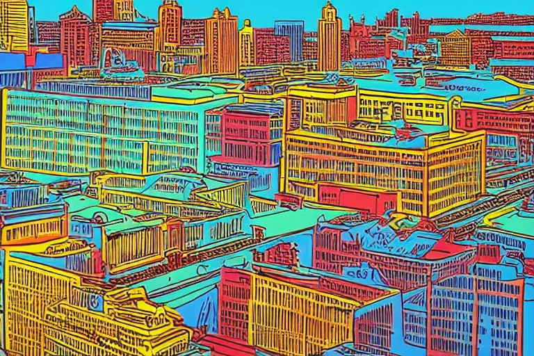 Prompt: winnipeg by andy warhol 4 k