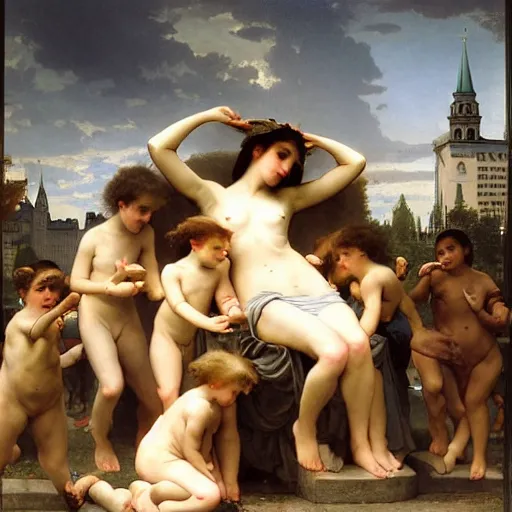 Prompt: a city of munich by william - adolphe bouguereau