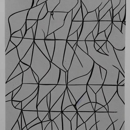 Image similar to mc esher charcoal drawing of tessellation of robots