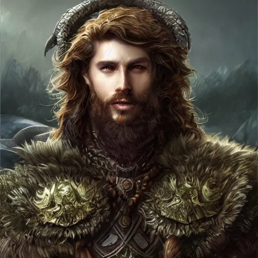 Image similar to a ruthless male druid, full body, 8 k, hyperrealistic, dragon slayer, hyperdetailed, fantasy portrait by laura sava