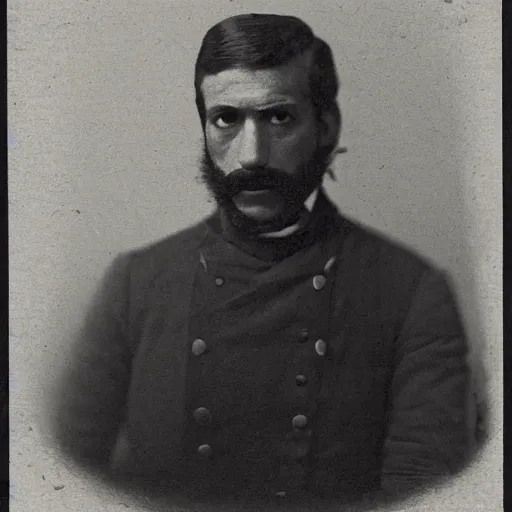 Prompt: real-life face portrait of Pedro I of Brazilas dramatic lighting late 1800s Daguerreian photo by Mathew Brady