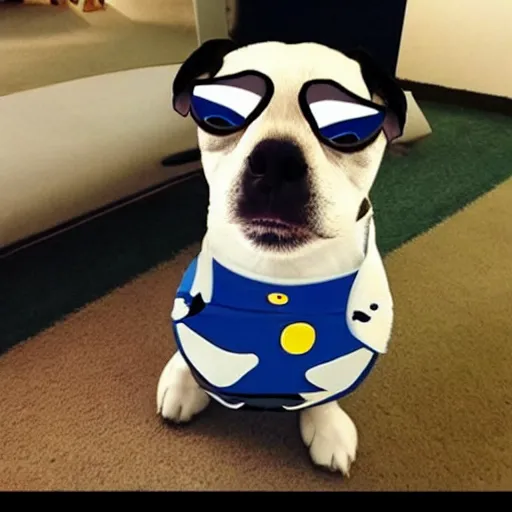 Prompt: dog as Doraemon