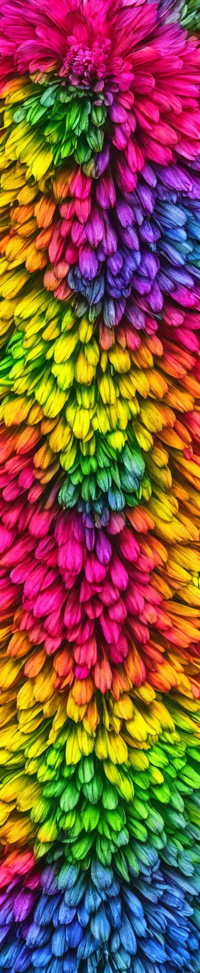 Image similar to vertical macro rainbow flowers