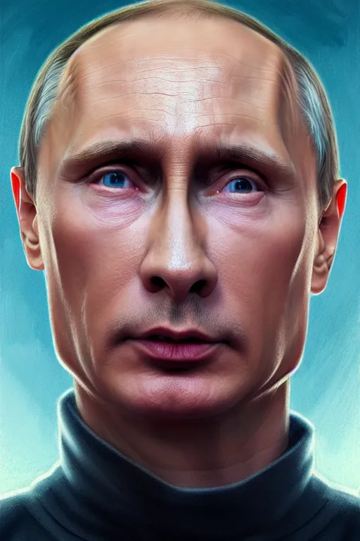 Image similar to vladimir putin as a patrick star, realistic portrait, symmetrical, highly detailed, digital painting, artstation, concept art, smooth, sharp focus, illustration, cinematic lighting, art by artgerm and greg rutkowski and alphonse mucha