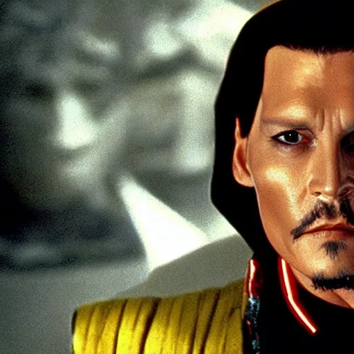 Prompt: johnny depp in star trek ( 1 9 9 6 )