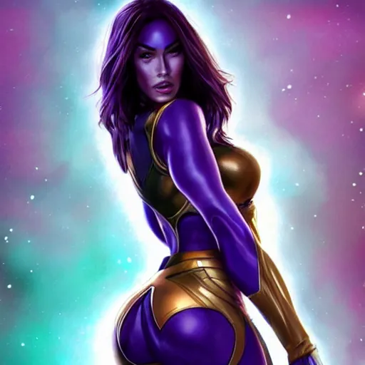 Prompt: Megan Fox as Thanos, digital art, artstation, trending