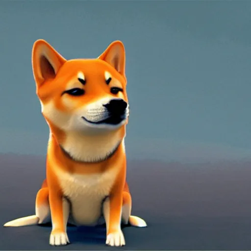 Prompt: shiba inu in the style of pixar movies