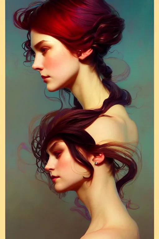 Prompt: a beautiful girl with fire hair, fantasy, portrait, sharp focus, intricate, elegant, digital painting, artstation, matte, highly detailed, concept art, illustration, ambient lighting, art by ilya kuvshinov, artgerm, Alphonse mucha, and Greg Rutkowski