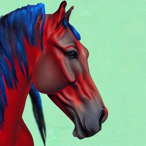 Image similar to horse in dpace digital art
