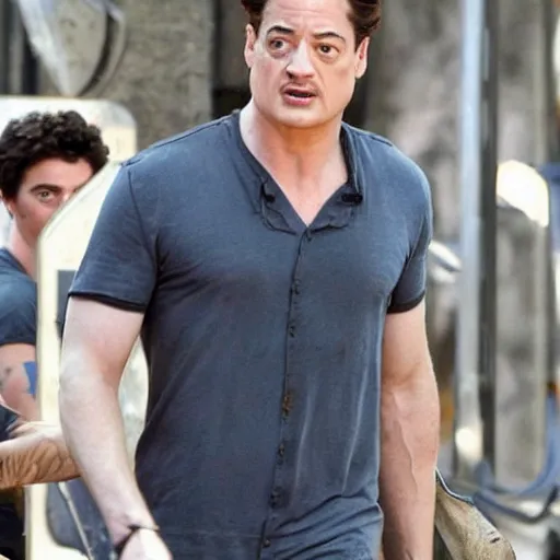 Image similar to Brendan Fraser in The Mummy reboot