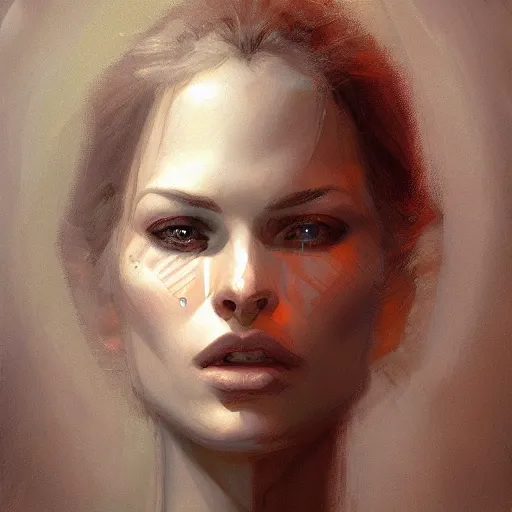 Image similar to highly detailed beautiful photography of a symmetrical face, symmetry!!!, sharp focus, dynamic lighting, elegant harmony, beauty, masterpiece, by riccardo federici, by craig mullins, by greg tocchini