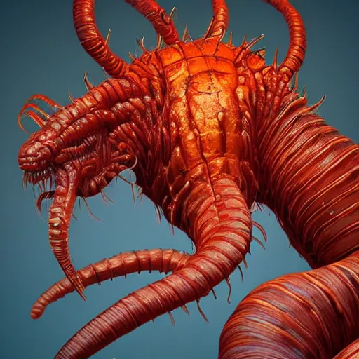 Prompt: centipede whith a human head , made by Stanley Artgerm Lau, WLOP, Rossdraws, ArtStation, CGSociety, concept art, cgsociety, octane render, trending on artstation, artstationHD, artstationHQ, unreal engine, 4k, 8k,