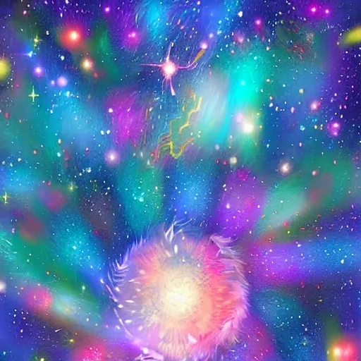 Image similar to Eternal happiness, beautiful stars, unique, digital art