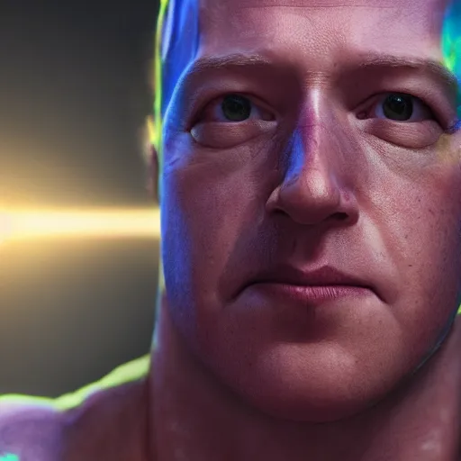 Prompt: if Mark Zuckerberg was Thanos, cinematic, epic, cool, photo realistic, 4k, high detail