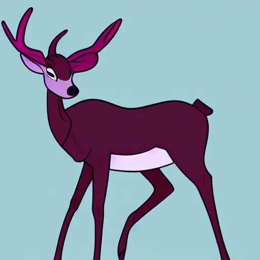 Prompt: a cel shaded full body deer, disney art, bambi