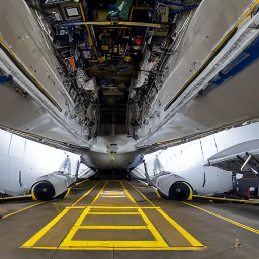 Image similar to a view from a boeing cc - 1 7 7 globemaster cargo bay