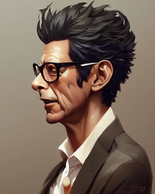 Prompt: jeff goldblum, portrait shinkai makoto studio ghibli studio key hideaki anno sakimichan stanley artgerm lau rossdraws james jean marc simonetti elegant highly detailed digital painting artstation pixiv