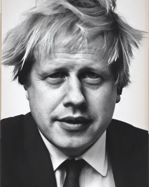 Image similar to a 1 9 8 0 s portrait of boris johnson