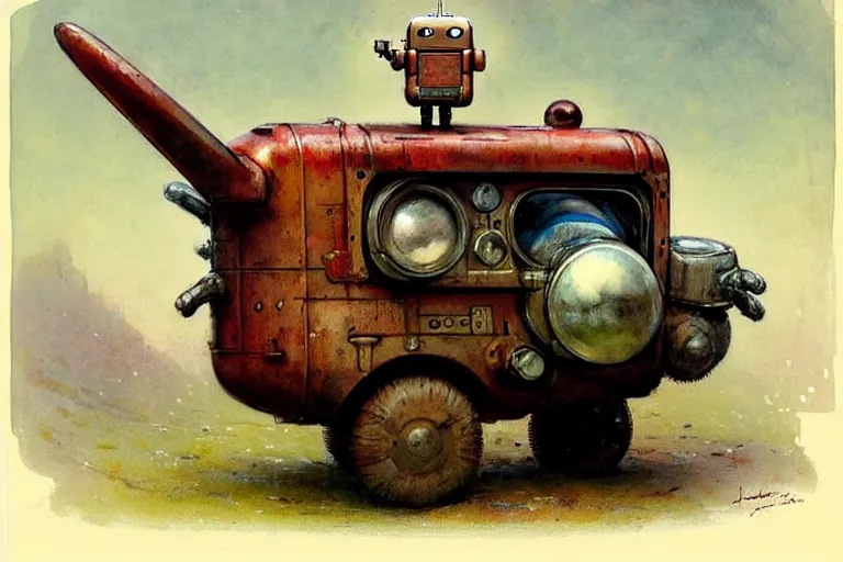 Prompt: adventurer ( ( ( ( ( 1 9 5 0 s retro future robot android fat rat wagon. muted colors. ) ) ) ) ) by jean baptiste monge!!!!!!!!!!!!!!!!!!!!!!!!! chrome red