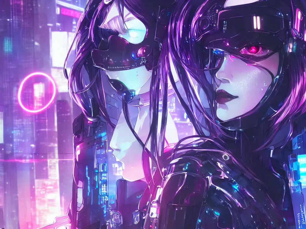 Prompt: portrait anime visual futuristic female cyber police, on cyberpunk neon light tokyo rooftop, ssci - fi and fantasy, intricate and very beautiful, human structure, concept art and kyoto studio, sharp focus, anime by rossdraws and magali villeneuve and liya nikorov and luxearte, frostine engine