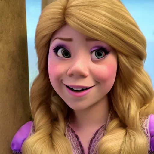 prompthunt: Jennette McCurdy as Rapunzel in disney tangled live action, 8k  full HD photo, cinematic lighting, anatomically correct, oscar award  winning, action filled, correct eye placement