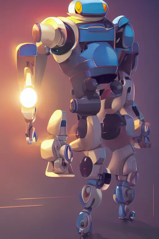 Image similar to metabots medabots medarotto medarot robot minimalist comics, behance hd by jesper ejsing, by rhads, makoto shinkai and lois van baarle, ilya kuvshinov, rossdraws global illumination ray tracing hdr radiating a glowing aura