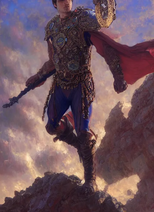 Image similar to Henry Caville ascending to Godhood, fantasy art by Donato Giancola, Craig Mullins, digital art, trending on artstation