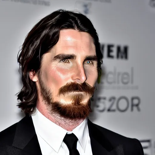 Image similar to full face profile view of Christian Bale